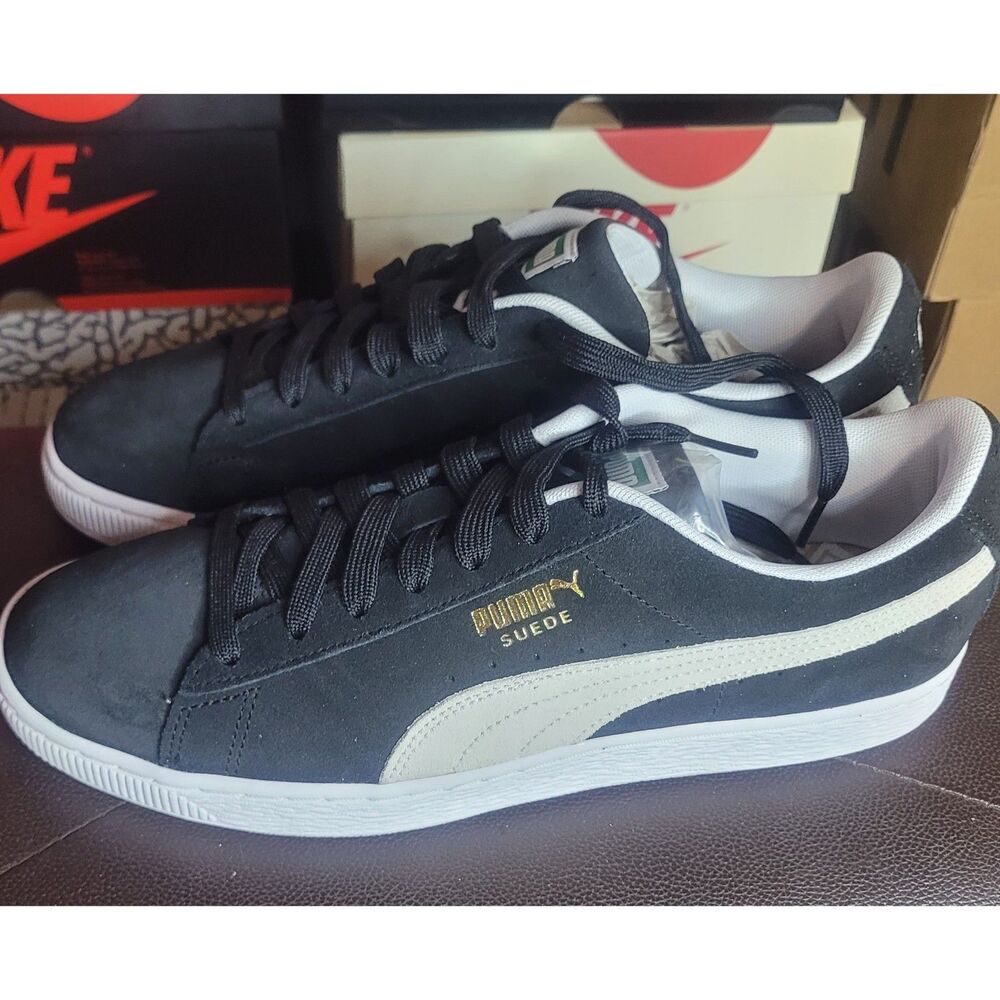 Puma Suede Classic+ Black White Men's Size 10 Sneakers 352634-03 New w/ Box